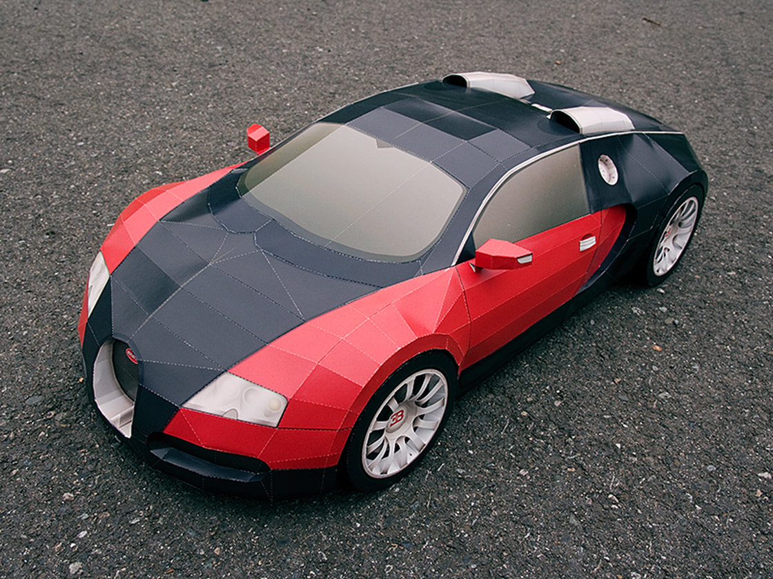 Bugatti Veyron DIY paper model kit